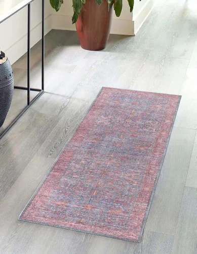 Vista 7 de Unique Loom Mangata Collection - Alfombra de área - Morgan (rectangular 2' 0" x 3' 0", azul antiguo/gris)