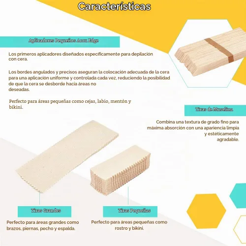 Vista 2 de GIGI - Esenciales de Cera, Aplicadores y Tiras de Muselina para Rostro y Cuerpo