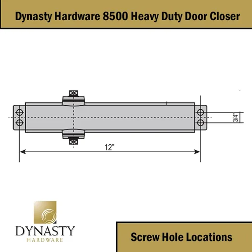 Vista 4 de Cierrapuertas Dynasty Hardware, grado 1, cierre hidráulico comercial de alta resistencia, autocierre, tamaño de resorte ajustable de 1 a 6, cumple