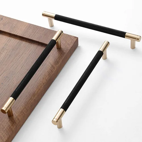 Vista 13 de Paquete de 12 pomos de gabinete de 1 pulgada moleteados negros para cajones y armarios, tiradores de bronce de aluminio (modernos 12, negro)