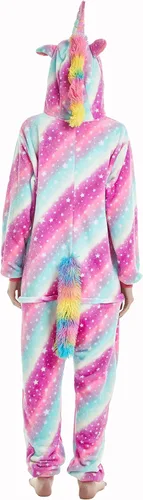 Vista 2 de Nousion Licorne Unisex Adult Onesies Pajamas, Cosplay Christmas Sleepwear Onesies Outfit