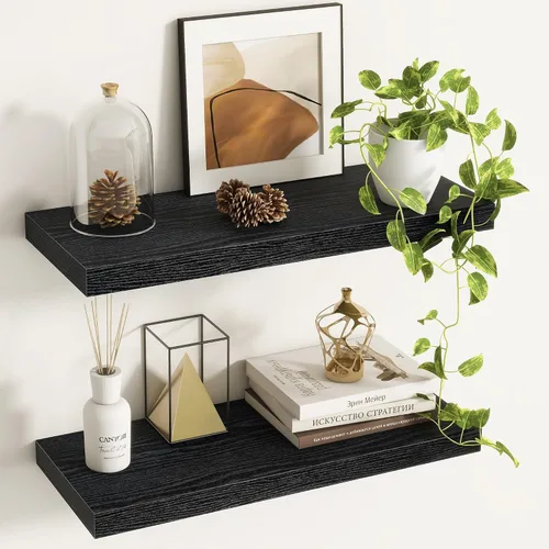 Vista 56 de Fun Memories Estantes flotantes – Estante de pared de 9.3 pulgadas de profundidad para decoración y almacenamiento – Estantería de exhibición