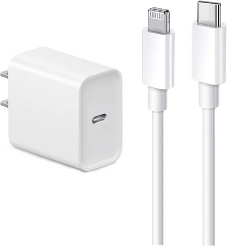 Vista 6 de Cargador para iPhone [certificado MFi] - Cargador de pared para viajes y hogar con cable de 5 pies, compatible con iPhone 14, 13, 12, 11, SE, X, 8