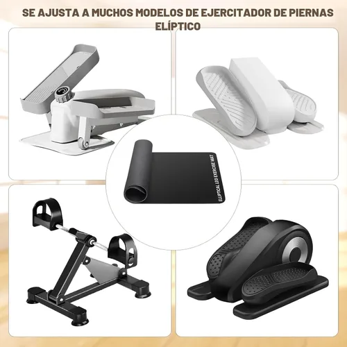 Vista 6 de Alfombrilla elíptica para debajo del escritorio, equipo de ejercicio antideslizante para bicicleta Peloton, pequeña alfombrilla de ejercicio