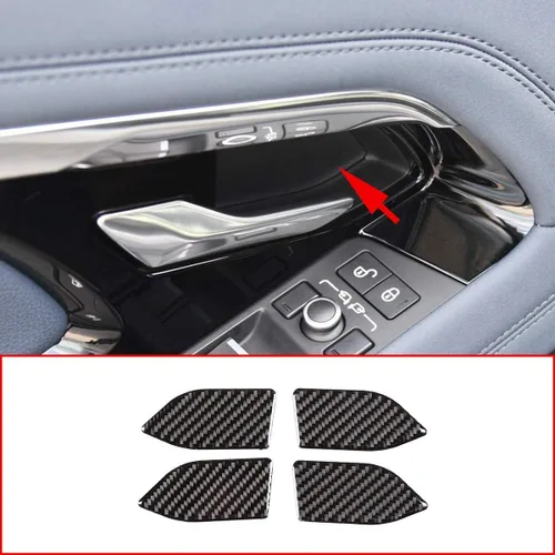 Vista 2 de Accesorios de fibra de carbono suave para puerta interior de automóvil para Land Rover Range Rover Evoque 2020