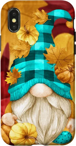 Vista 5 de iPhone 16 Buffalo Plaid Gnomie Cute Autumn Accessories With Fall Gnome Case
