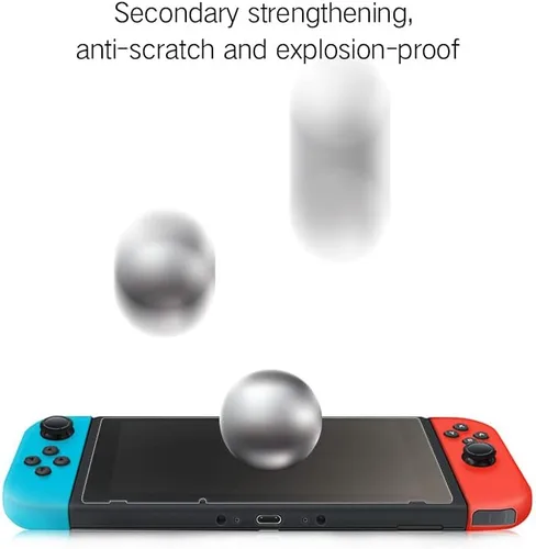 Vista 5 de PERFECTSIGHT Protector de pantalla de vidrio templado antideslumbrante antideslumbrante compatible con Nintendo Switch OLED de 7 pulgadas