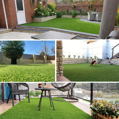 Vista 6 de Petgrow Césped artificial lujoso de césped realista 1 X 10 pies, césped falso sintético para perros de 1.57 pulgadas de altura ultragruesa