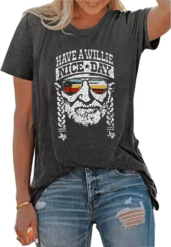 Vista 3 de Camiseta de concierto de campo para mujer, camisas gráficas de Nashville, banda de concierto, camisetas informales, camiseta de regalo de música
