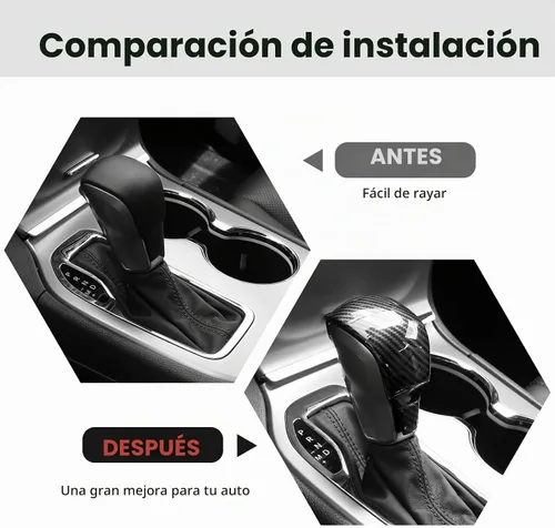 Vista 2 de RT-TCZ Cubierta de perilla de palanca de cambios de fibra de carbono, accesorios decorativos interiores para Jeep Grand Cherokee 2017-2020
