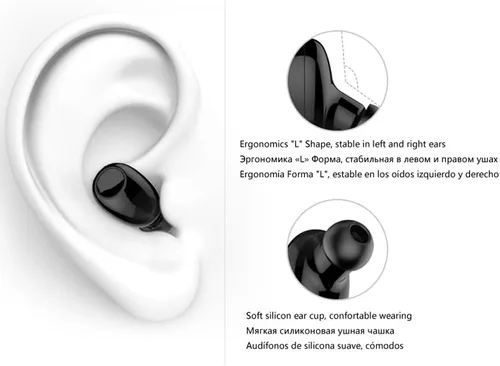 Vista 6 de Solo auricular Bluetooth auricular, auricular inalámbrico micrófono