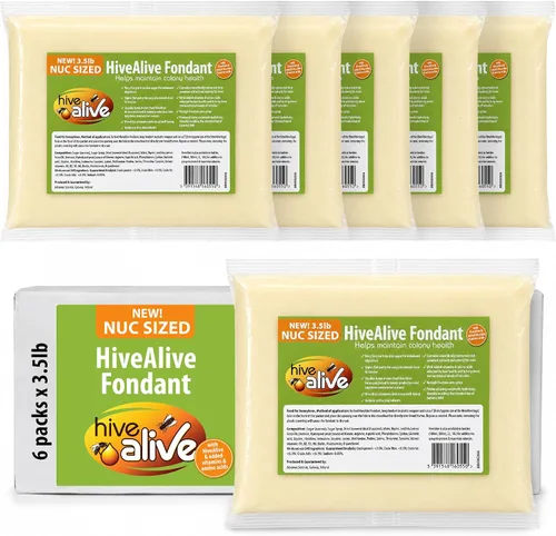 Vista 8 de HIVE ALIVE Fondant de alimento para abejas para alimentación de invierno, primavera y otoño, 2.2 libras x 15 unidades Paquete de 15 unidades de 2.2