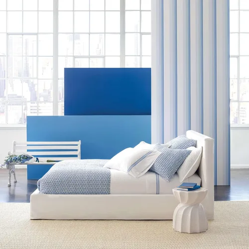 Vista 9 de Pine Cone Hill Tyler - Funda de almohada acolchada índigo, tamaño estándar, patrón gráfico azul