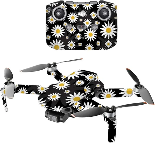 Vista 15 de MightySkins - Compatible con DJI Mini 2 Dron portátil - Blue Petals Funda protectora de vinilo duradera y única Fácil de aplicar, quitar