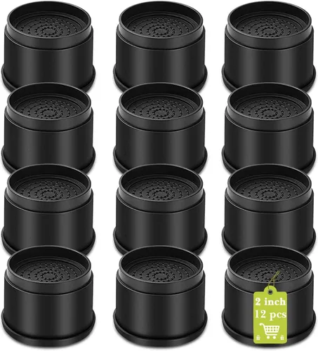 Vista 20 de Paquete de 12 elevadores de muebles de 1 pulgada, elevadores de cama ajustables resistentes para mesa, escritorio, sofá, silla, gabinete, marco