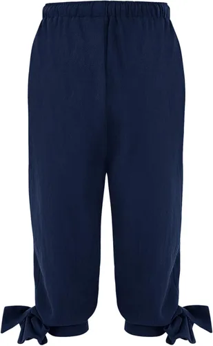 Vista 3 de Bbalizko Pantalones de tobillo medievales para niños, renacentista, vikingo, pirata, Halloween, cosplay, gótico, navegante, disfraz capri