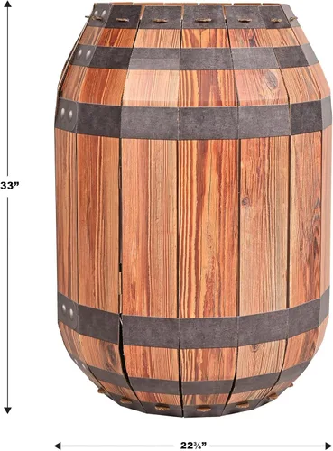 Vista 2 de Beistle Cartón corrugado de 33 x 22.75 pulgadas, barril de madera tridimensional para decoración de fiesta temática de granja