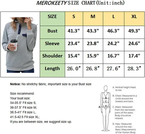 Vista 7 de MEROKEETY sudadera de manga larga con cuello en V y botones acolchados con retazos para mujer.