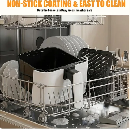 Vista 4 de Sweetcrispy Freidora de aire, freidora digital compacta de 3 cuartos de galón con apagado automático, comidas rápidas y fáciles en minutos con cesta