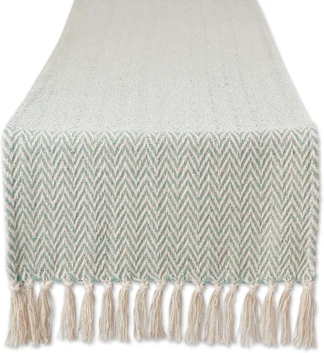 Vista 17 de DII Woven Basic - Camino de mesa Chevron de la colección de mesa, 15 x 72 pulgadas, gris