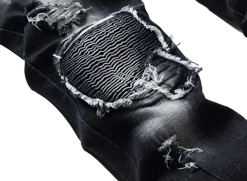 Vista 4 de QIMYUM Pantalones de mezclilla de corte ajustado para hombre