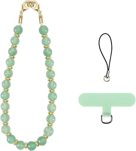 Vista 11 de VICHUNHO Correa de muñeca con cuentas de mármol para teléfono, cordón para celular con pestaña de sujeción, pulsera de muñeca manos libres
