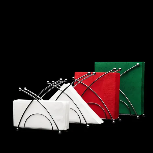 Vista 2 de Servilleteros de acero inoxidable para mesas - Servilleteros para cocina, servilleteros de mesa, servilleteros de cóctel, moderno servilletero