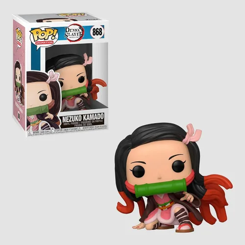 Vista 6 de POP Anime - Figura de vinilo de Funko de Nezuko Kamado (paquete con funda protectora de caja compatible), multicolor