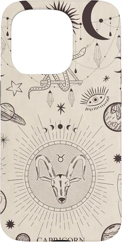 Vista 14 de Estuche estético para iPhone 12/12 Pro astrológico celestial con signo del zodiaco Capricornio