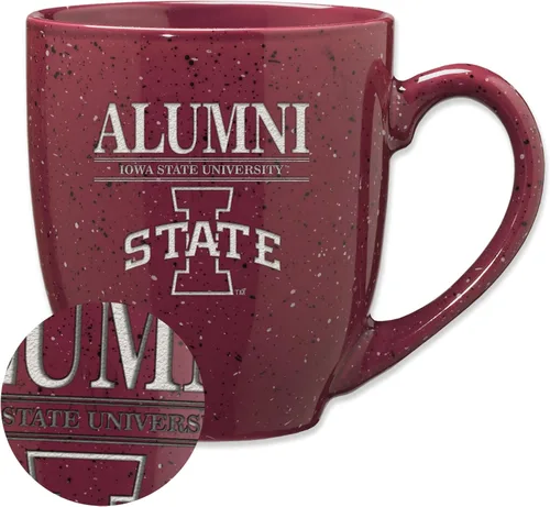 Vista 44 de Rico Industries NCAA Illinois Fighting Illini Alumni - Taza de café de cerámica moteada grabada con láser de 16 onzas