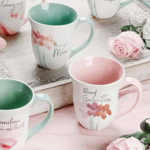 Vista 7 de Pavilion - Taza de café grande de 16 onzas, diseño de flores en acuarela