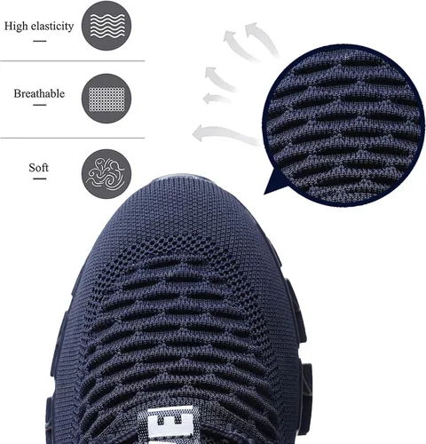Vista 3 de Zapatos para correr para hombres, zapatos de deporte de moda, transpirable, antideslizante, gimnasio, deportes de trabajo, entrenadores