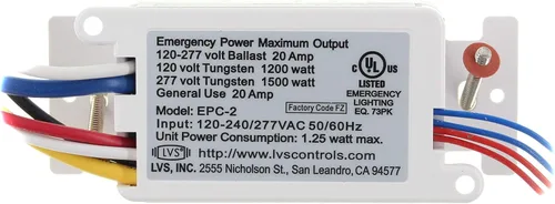 Vista 2 de EPC-2 Control de potencia de iluminación de emergencia, 20A, 120/277V, 1200/1500W
