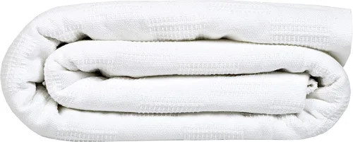 Vista 10 de Linteum Textile Supply Manta térmica (azul, individual) de larga duración y duradera sin enganches, hecha de material 100% algodón para el hogar, 66