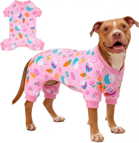 Vista 39 de KYEESE - Pijama de terciopelo para perros, con patrón de patos amarillos, ropa elástica y suave para cachorros y perros pequeños, mameluco cómodo
