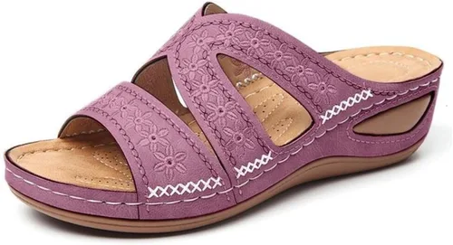 Vista 10 de Sandalias ortopédicas para mujer con soporte de arco para el verano, sandalias elegantes de verano con pies planos, cómodas pantuflas ortopédicas