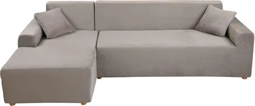 Vista 12 de MIFXIN Fundas para sofá modular en forma de L, 2 piezas, elásticas, tipo L, para sofá esquinero, protector de muebles, para mascotas, niños y perros
