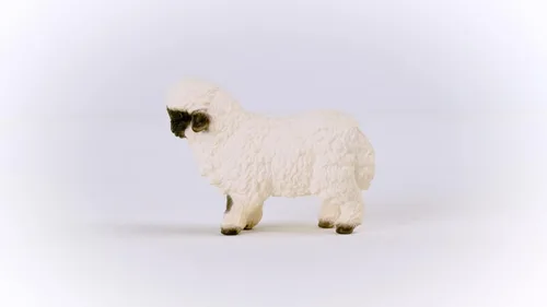 Vista 4 de Schleich Farm World - Valais - Juguete de oveja de nariz negra - Juguetes realistas de animales de granja para niños a partir de 3 años