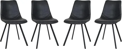 Vista 16 de LeisureMod Markley - Silla de comedor, color negro carbón