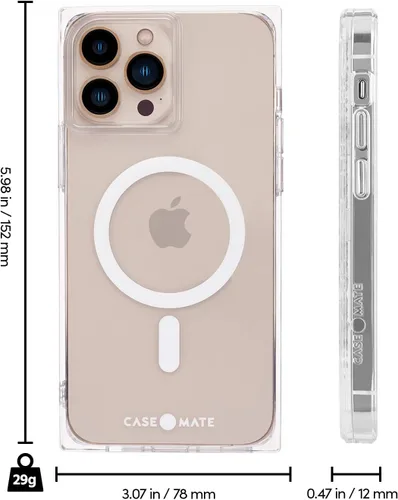 Vista 8 de Case-Mate BLOX - Funda para iPhone 13 Pro, transparente [protección contra caídas de 10 pies] [compatible con MagSafe] Funda magnética para iPhone