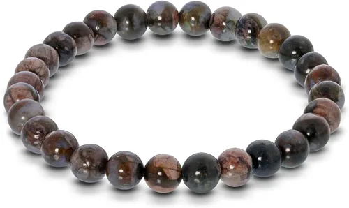Vista 322 de Gem Avenue Handmade Round Bead Stretch Bracelet Unisex Natural Stone Beaded Jewelry for Men & Women, Elastic Wristband for Daily Wear