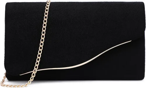 Vista 8 de Dasein Bolso de noche de gamuza sintética para mujer, para boda, fiesta, graduación, bolsos formales con correa para el hombro