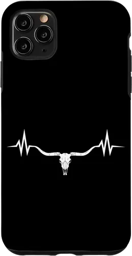Vista 13 de Vintage Texas Longhorn Rancher Heartbeat Pulse Cattle Farmer Case for iPhone 17