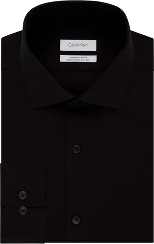 Vista 3 de Calvin Klein Camisa de vestir para hombre Xtreme Slim Fit sin hierro en espiga