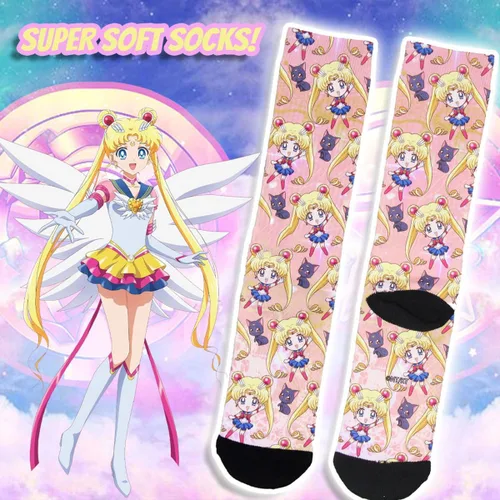 Vista 5 de Bioworld Sailor Moon Sublimated Crew Socks