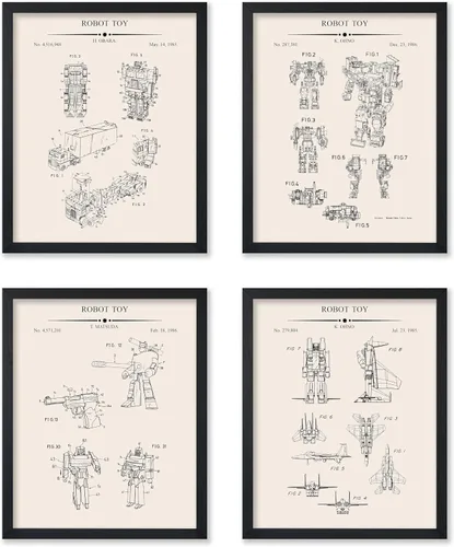 Vista 69 de Poster Master Póster de juguete de construcción de 2 piezas, estampado de patente de bloques de construcción, arte de minifigura, diseño