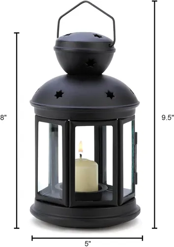 Vista 4 de Accent Plus 57070487 - Lámpara de vela negra del viejo mundo, sin