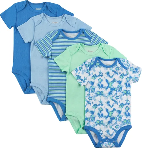Vista 3 de Hanes - Bodis para bebés, Ultimate Flexy de manga corta, unisex, paquete de 5