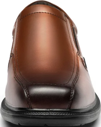 Vista 3 de Mocasines casuales sin cordones para hombre, zapatos elásticos con punta cuadrada, zapatos de vestir de boda, zapatos de lujo para oficina