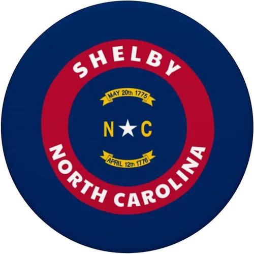 Vista 3 de Shelby - Cartera de Carolina del Norte con insignia de la bandera de Carolina del Norte PopSockets intercambiables PopGrip